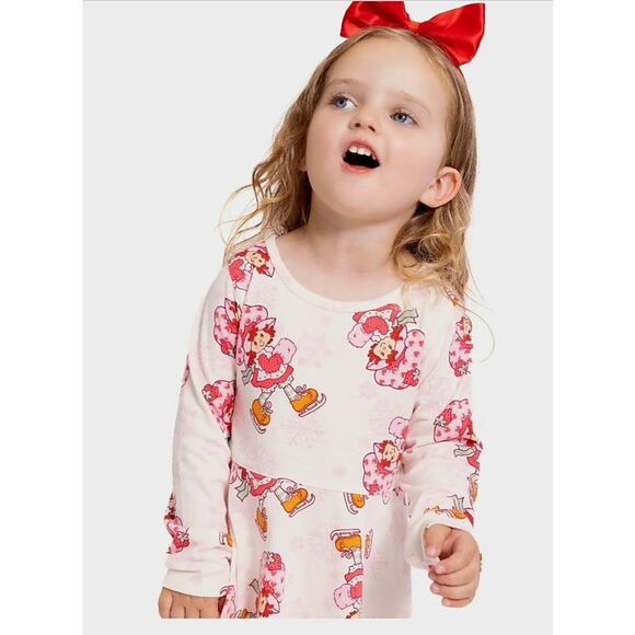 NWT STRAWBERRY SHORTCAKE TODDLER GIRLS HOLIDAY DRESS - Picture 3 of 5